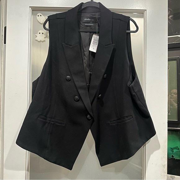 Torrid Studio Ponte Buttoned Tailored Suit Vest - Picture 3 of 7